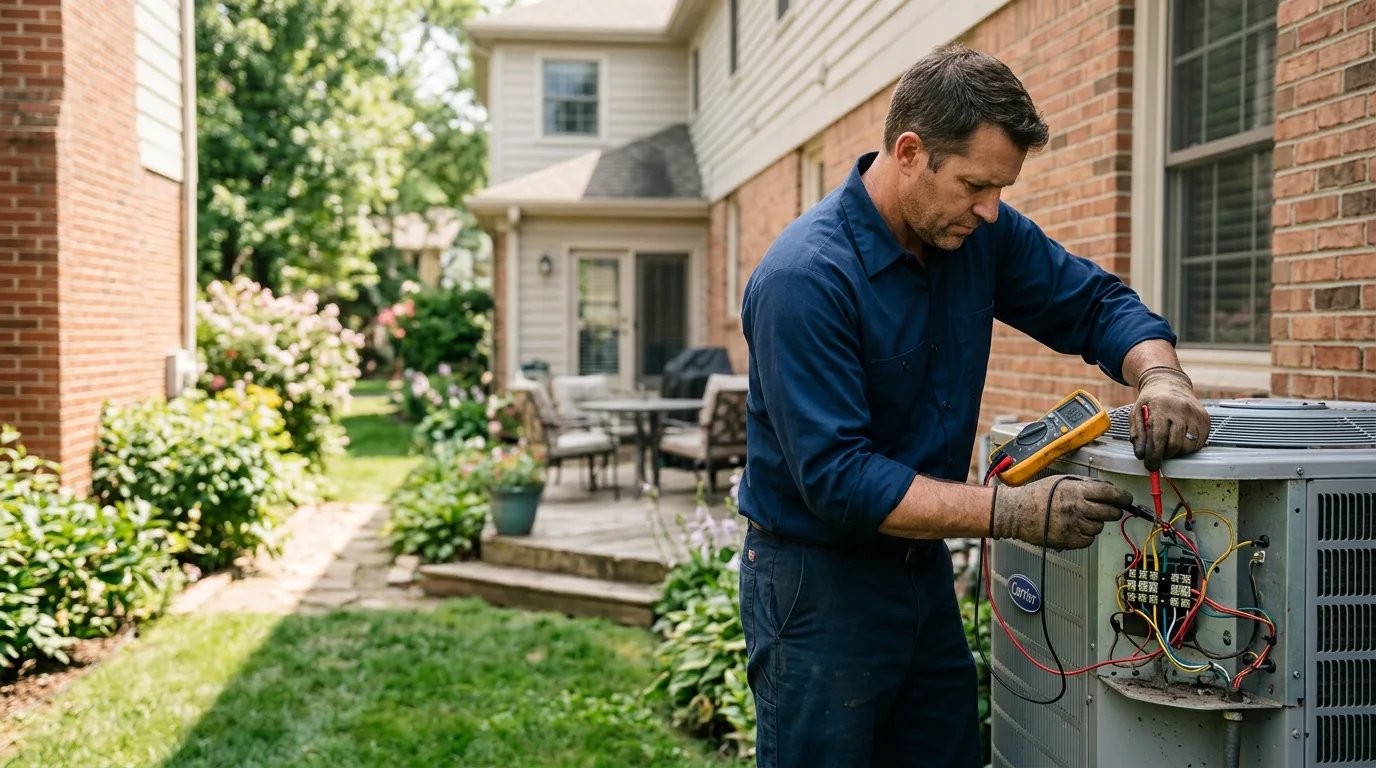 HVAC technician working near Fruitport, MI